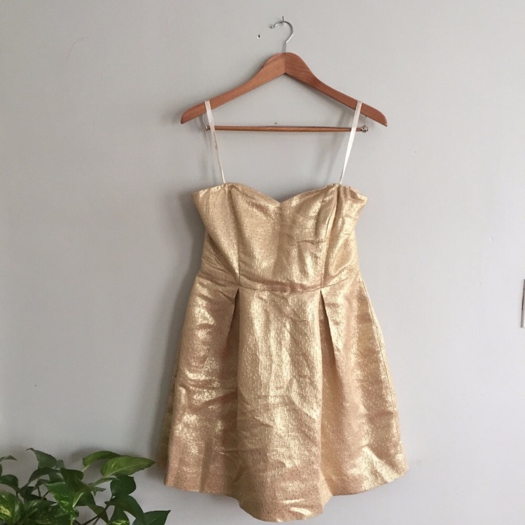 Gold Shoshanna Cocktail Dress